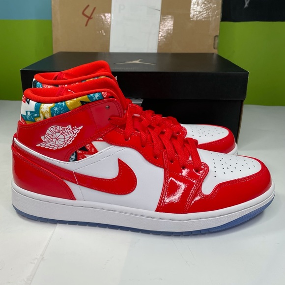 Jordan Other - Air Jordan 1 Mid SE Mens Size 10 Basketball Sneakers Chili Red Shoes